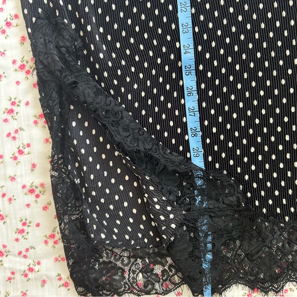 🌷 Free People Margot 2fer Black and White Polka Dot Slip Dress - Picture 6 of 8